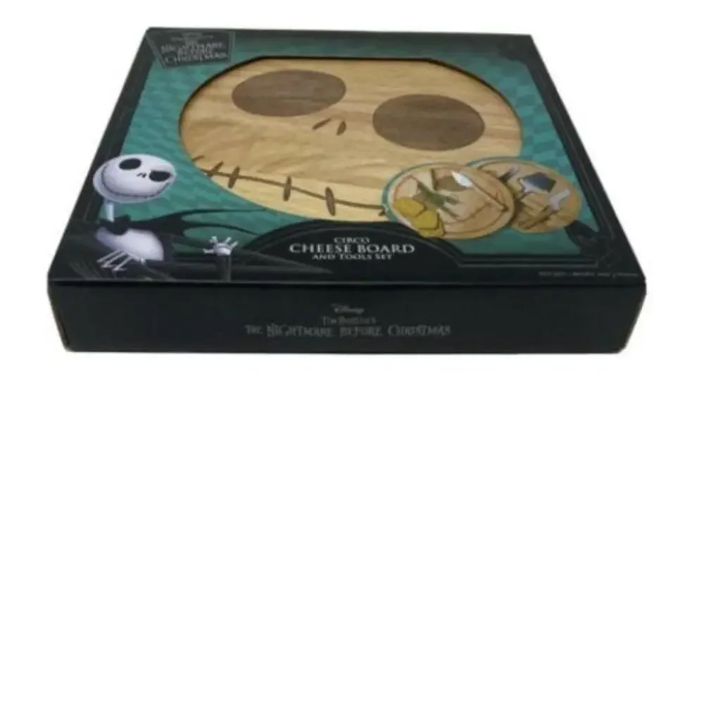 Disney Nightmare Before Christmas Cheese Board Party Cozy Holiday Wood Tools New